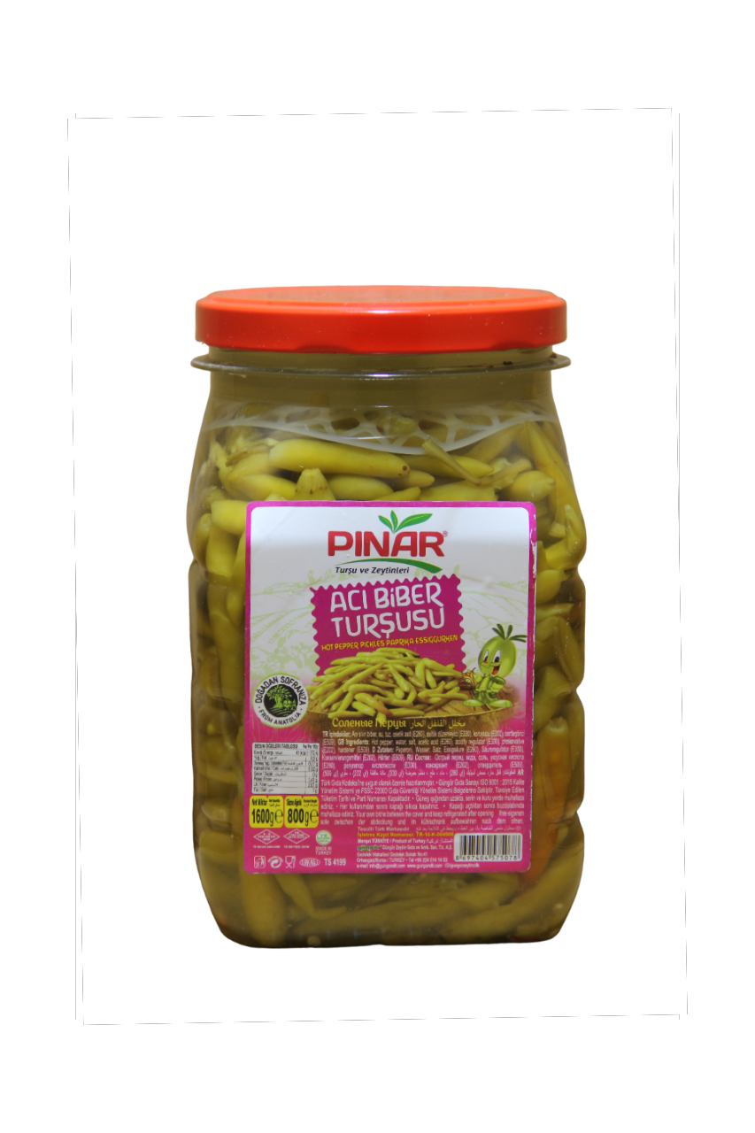 PINAR  1600 cc PET ACI BİBER TURŞUSU 800 GR