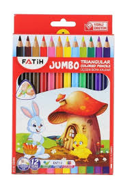 FATiH SEMi ÜÇGEN JUMBO KURU BOYA 12Li TAMBOY TRiAN