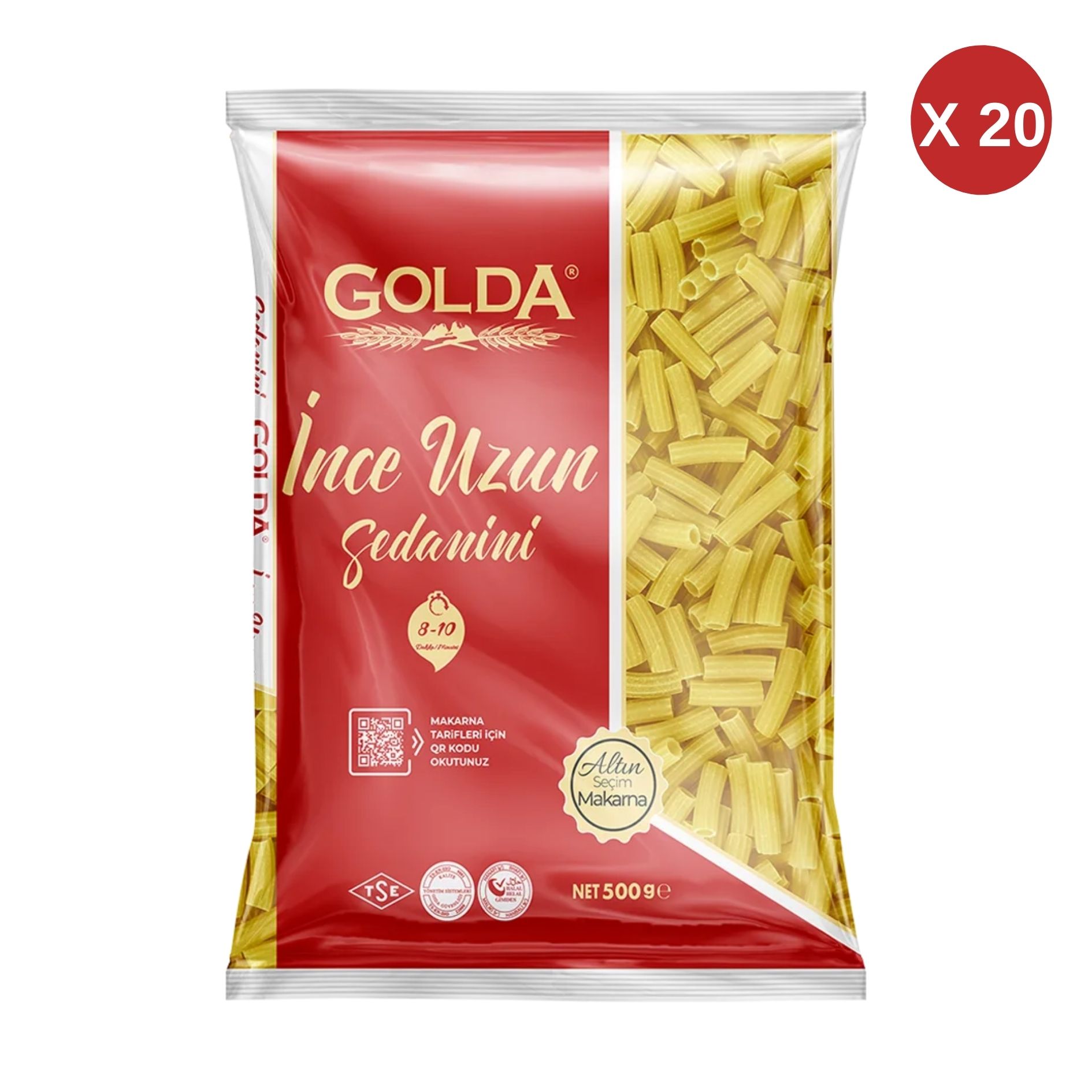 GOLDA İNCE UZUN  MAKARNA (20 ADET)