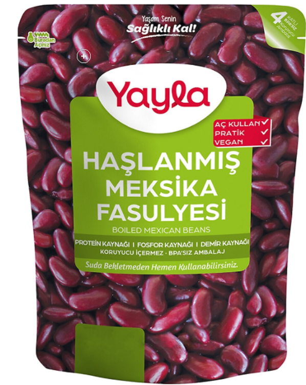 Yayla Haşlanmış Meksika Fasulyesi 2.500 GR.